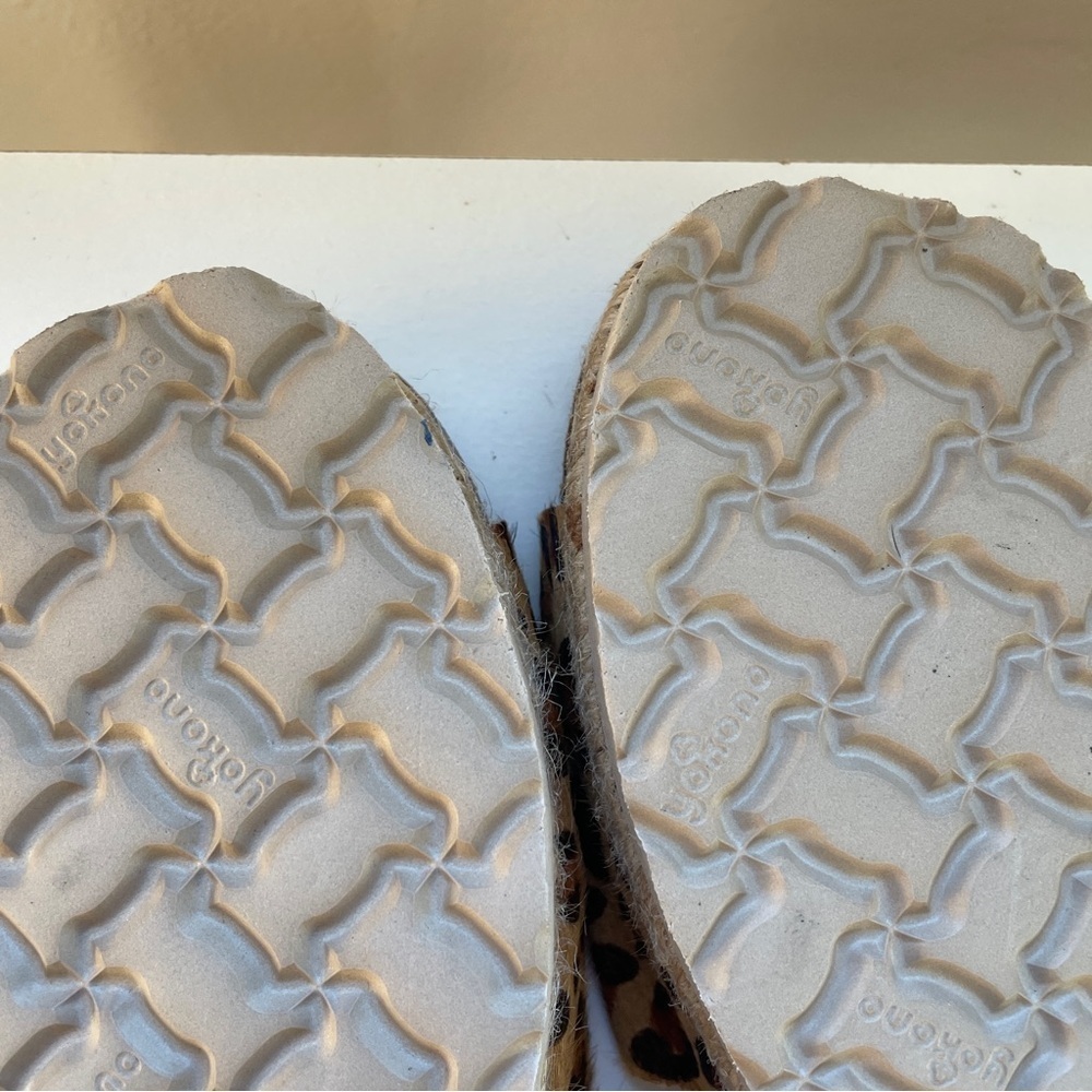 Yokono NWOT Keipard Calfhair leather sandals espadrilles leather insole 7.5 - Picture 5 of 8